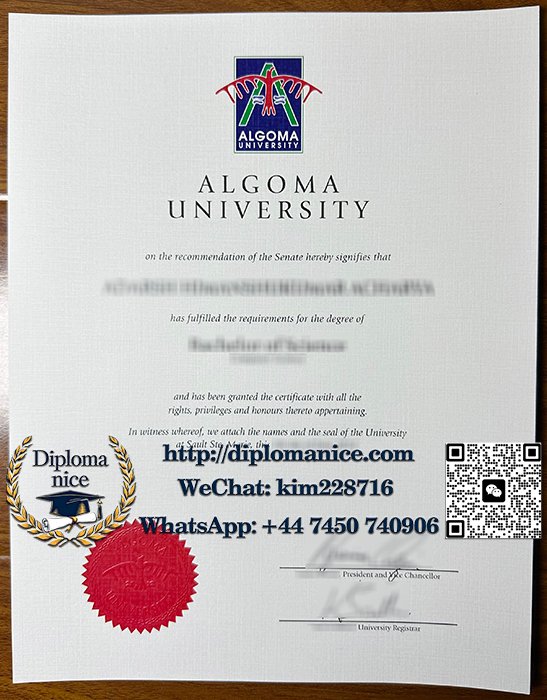 阿尔格玛大学文凭-Algoma University diploma