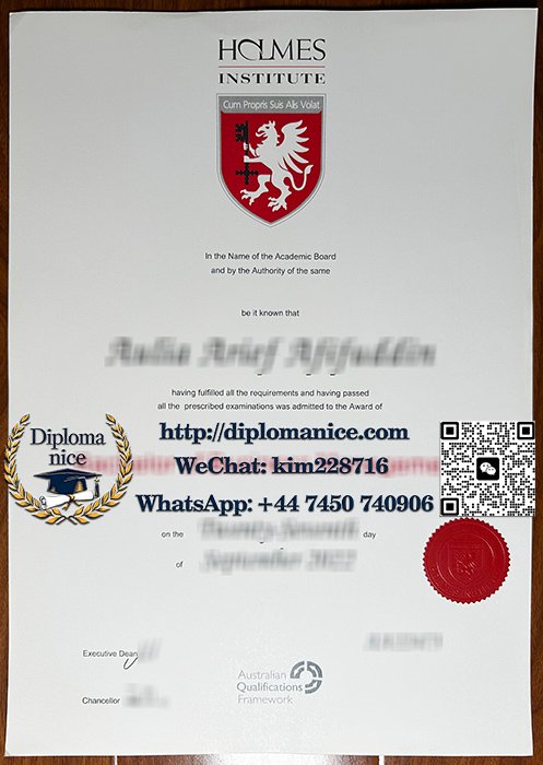 霍尔姆斯学院文凭-Holmes Institute diploma