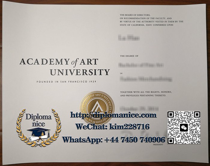 Academy of Art University diploma