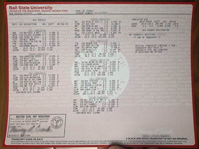 Ball State University transcript1