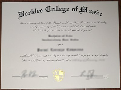 Berklee College of Music diploma1