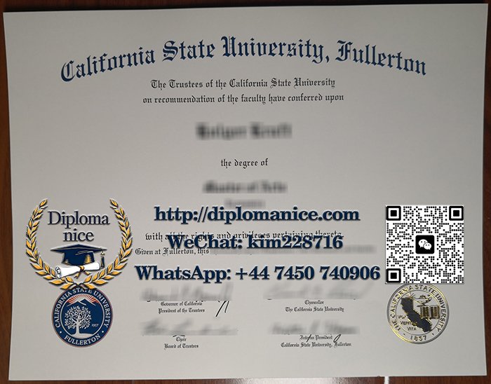 California State University Fullerton diploma