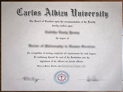 Carlos Albizu University diploma1