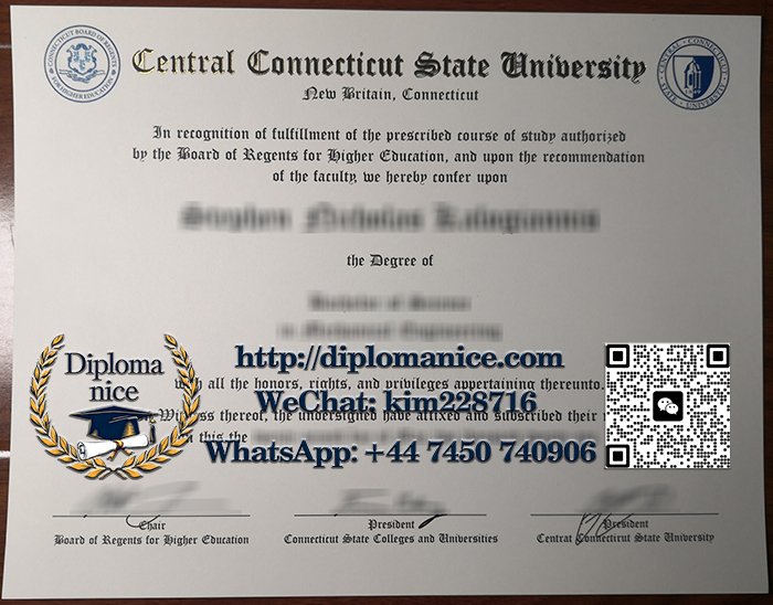 Central Connecticut State University diploma