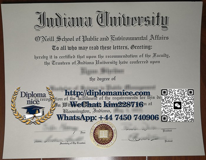 Indiana University diploma
