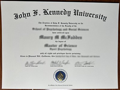 John F. Kennedy University diploma1