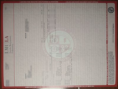 Loyola Marymount University transcript1