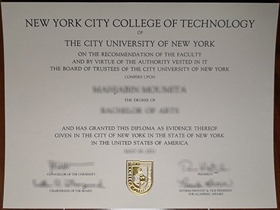 New York City College of Technology diploma1