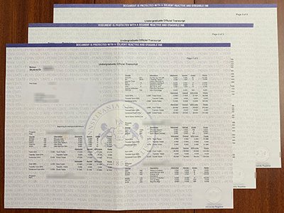 Pennsylvania State University transcript1