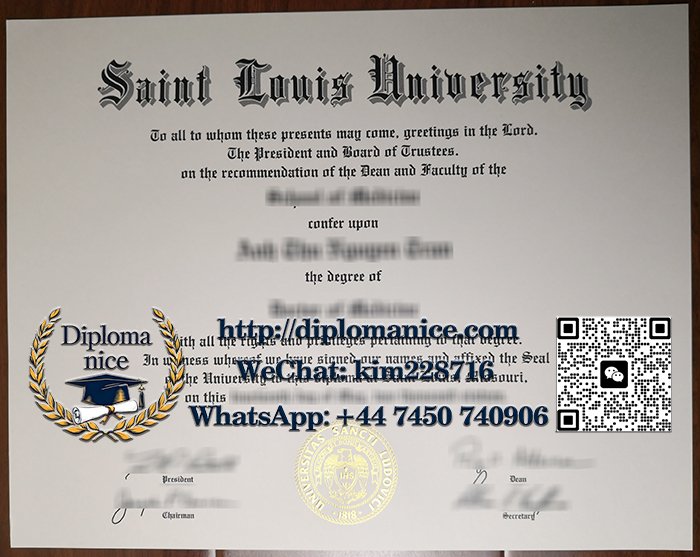 Saint Louis University diploma