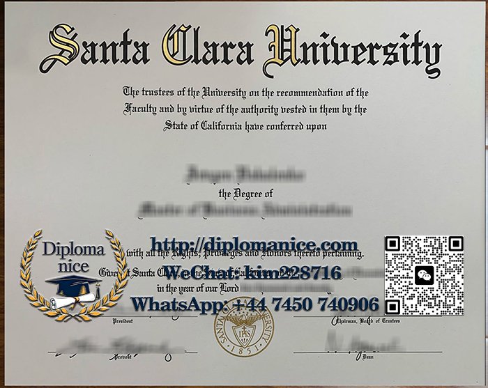 Santa Clara University diploma