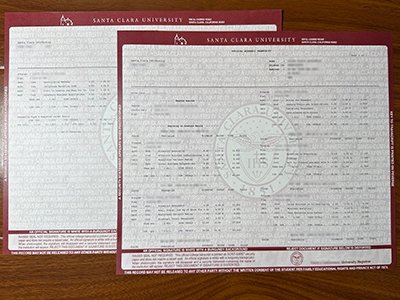 Santa Clara University transcript1