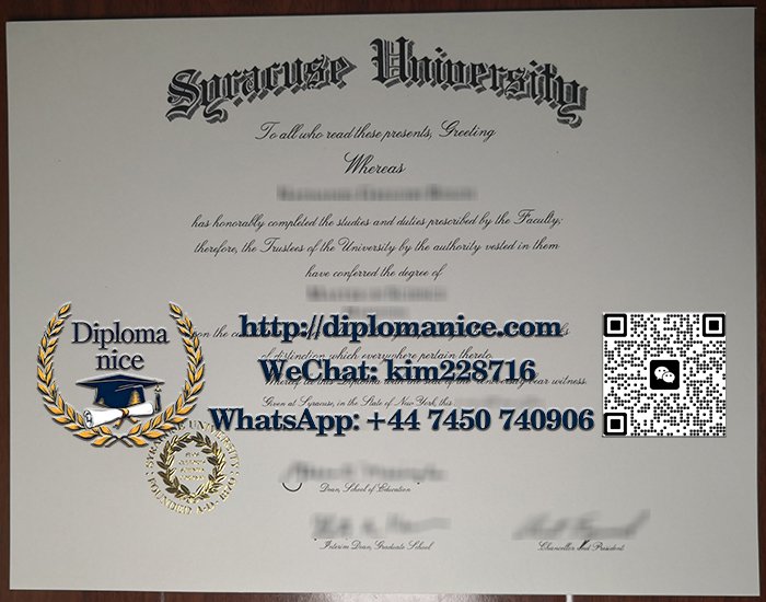 Syracuse University diploma