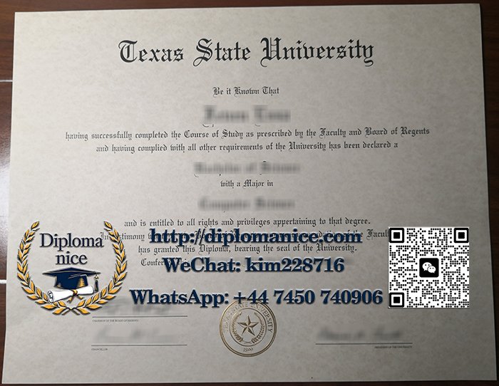 Texas State University diploma