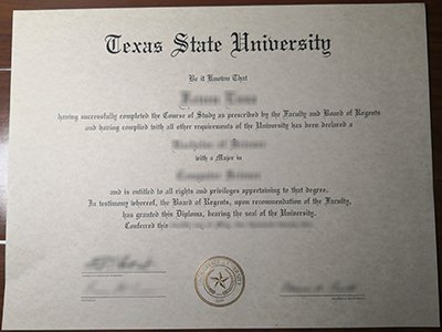 Texas State University diploma1