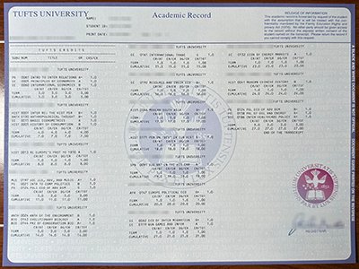Tufts University transcript1