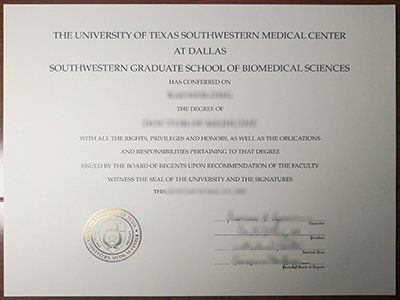 UT Southwestern Medical Center diploma1