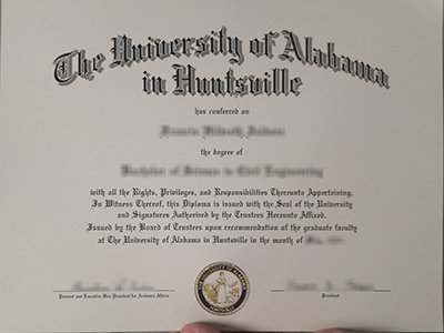 University of Alabama in Huntsville diploma1