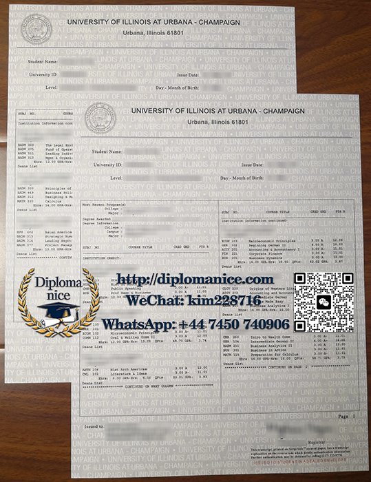 University of Illinois transcript