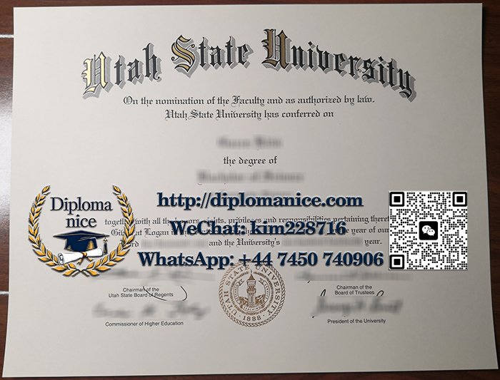Utah State University diploma