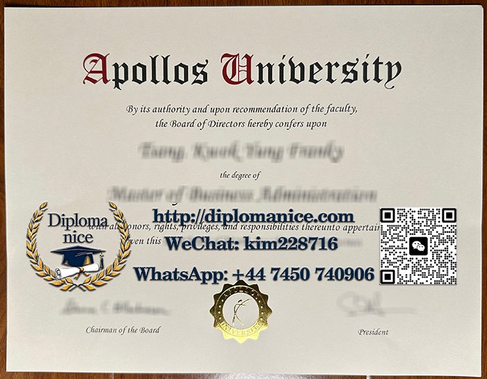 Apollos University diploma