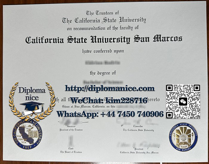 Cal State San Marcos diploma
