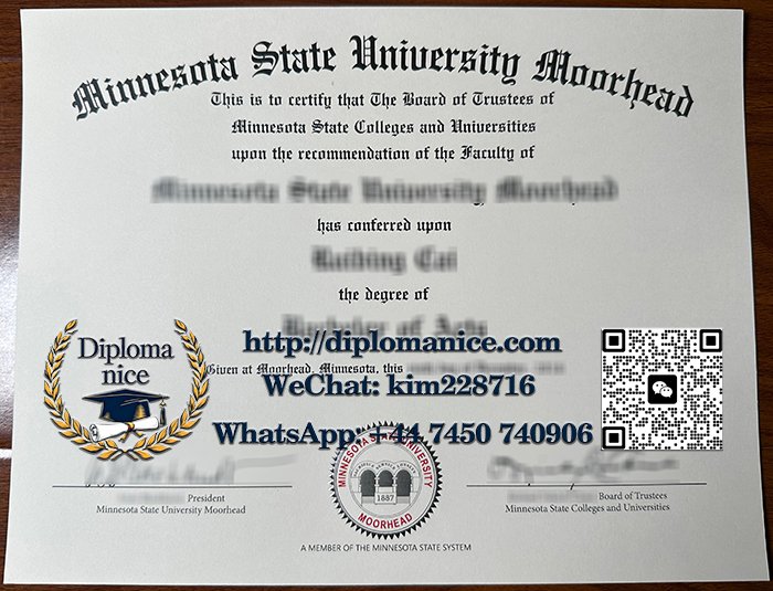 Minnesota State University Moorhead diploma