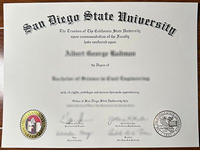 San Diego State University diploma1