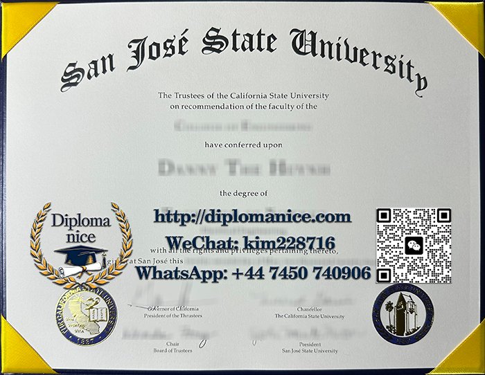 San Jose State University diploma