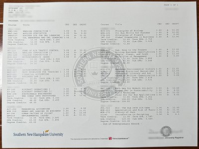 Southern New Hampshire University transcript1
