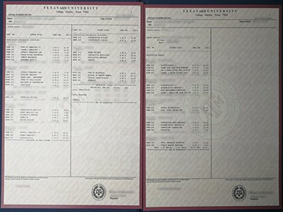 Texas A&M University transcript1