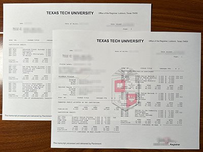 Texas Tech University transcript1
