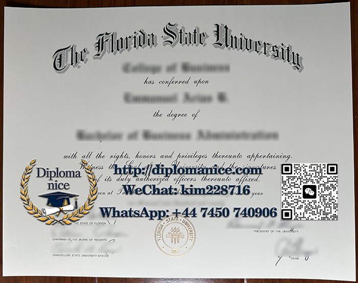 The Florida State University diploma
