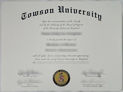 Towson University diploma1