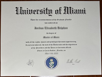 University of Miami diploma1