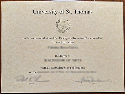 University of St. Thomas diploma1
