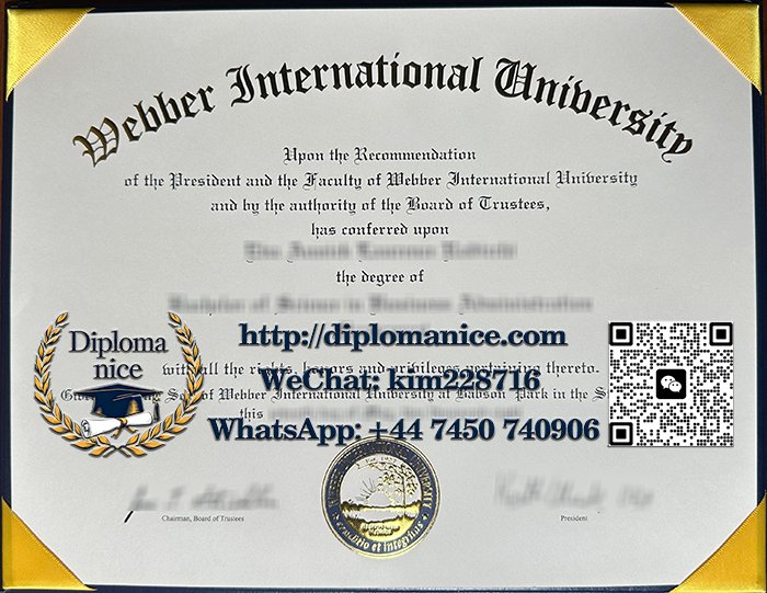 Webber International University diploma