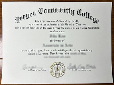 Bergen Community College diploma1
