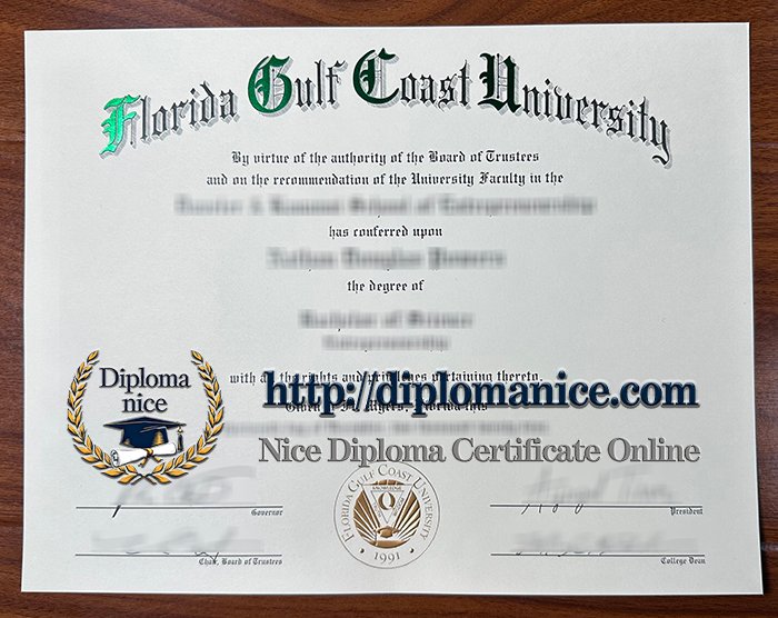 Florida Gulf Coast University diploma