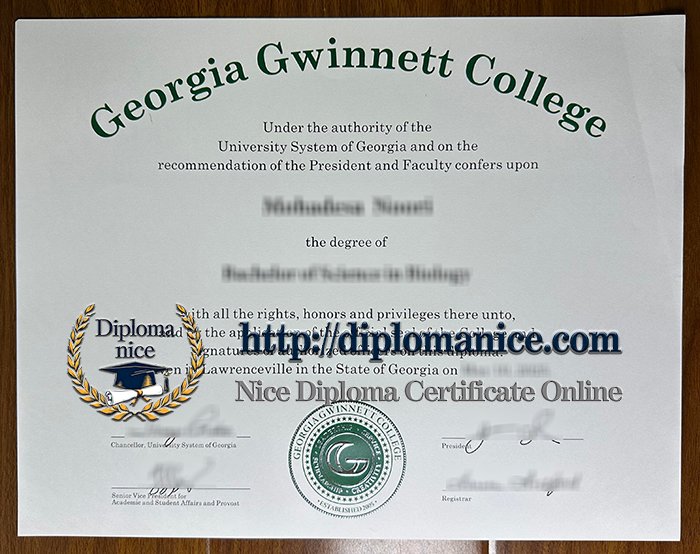 Georgia Gwinnett College diploma