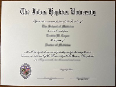 Johns Hopkins University diploma1