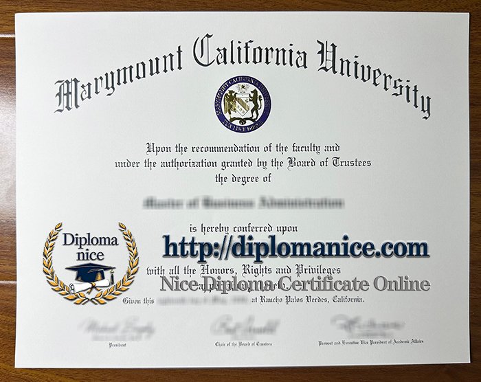Marymount California University diploma