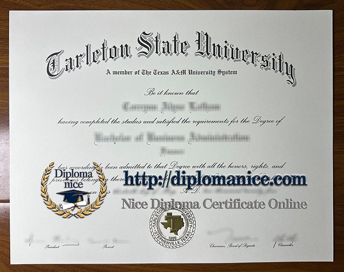 Tarleton State University diploma
