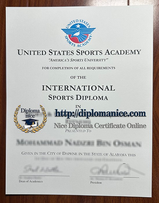 United States Sports University diploma