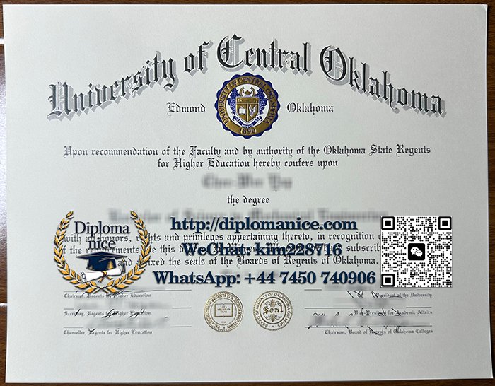 University of Central Oklahoma diploma