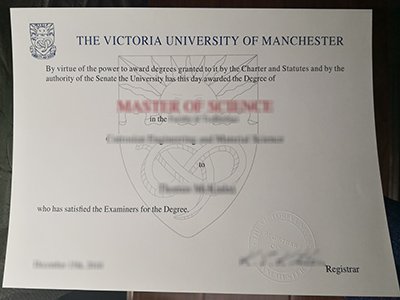 Victoria University of Manchester diploma1