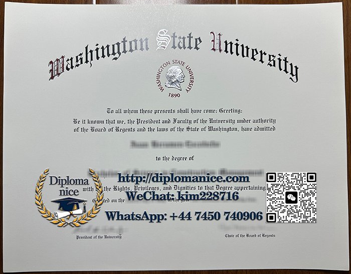 Washington State University diploma